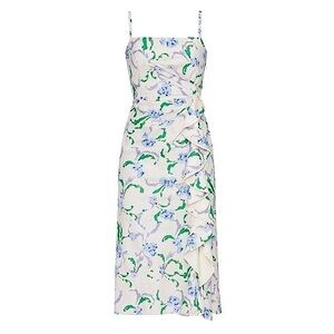 Prabal Gurung Collective Floral Side Ruffle Dress
White Blue Formal Spring Sz 8